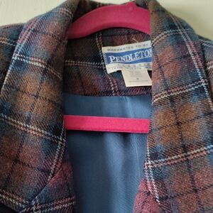 Pendleton Women's Plaid Blazer - Blue and Brown